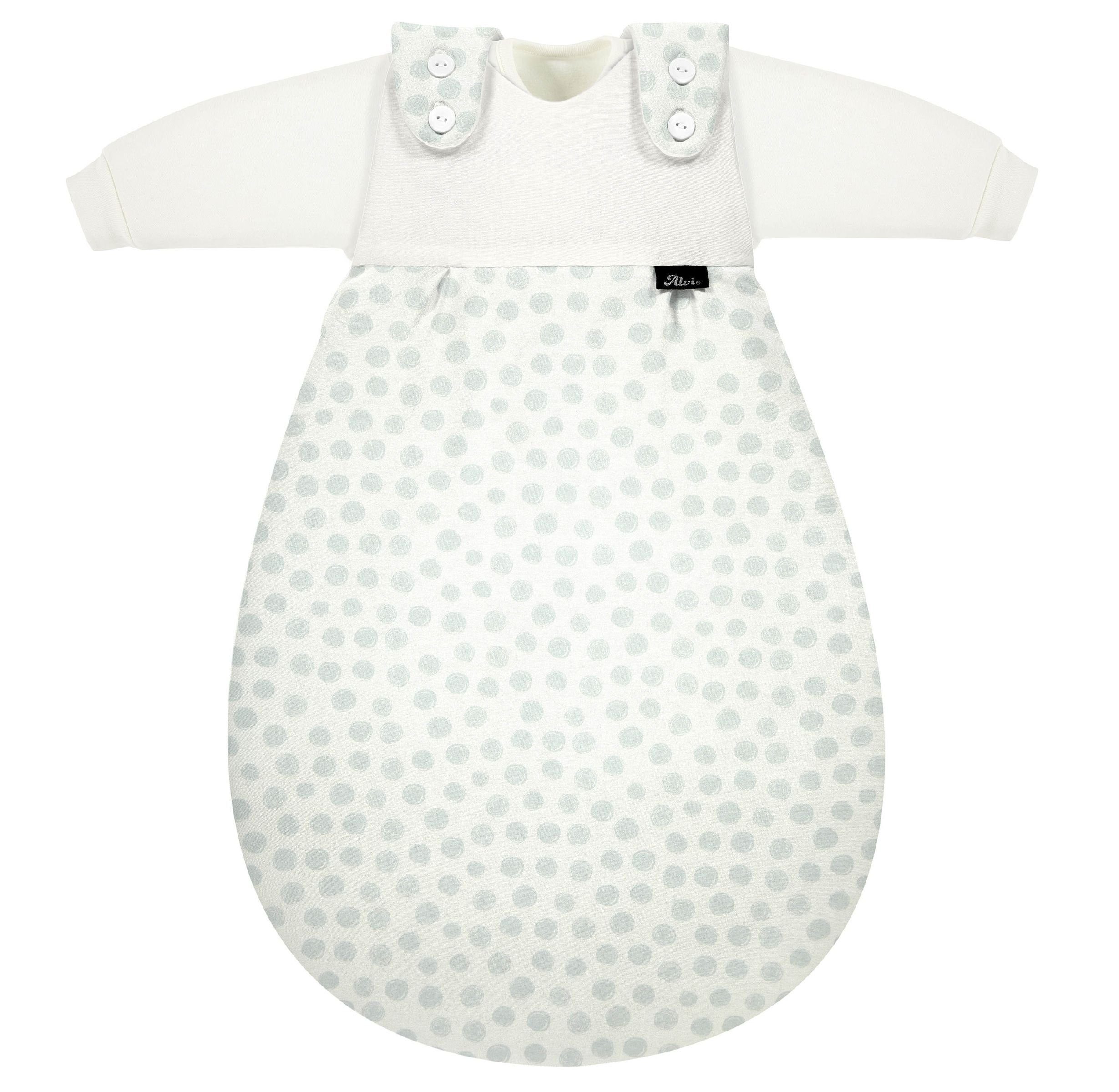 ALVI Baby Mäxchen Schlafsack Dots – 3-teilig In Weiß, Größe 80/86 Für Babys